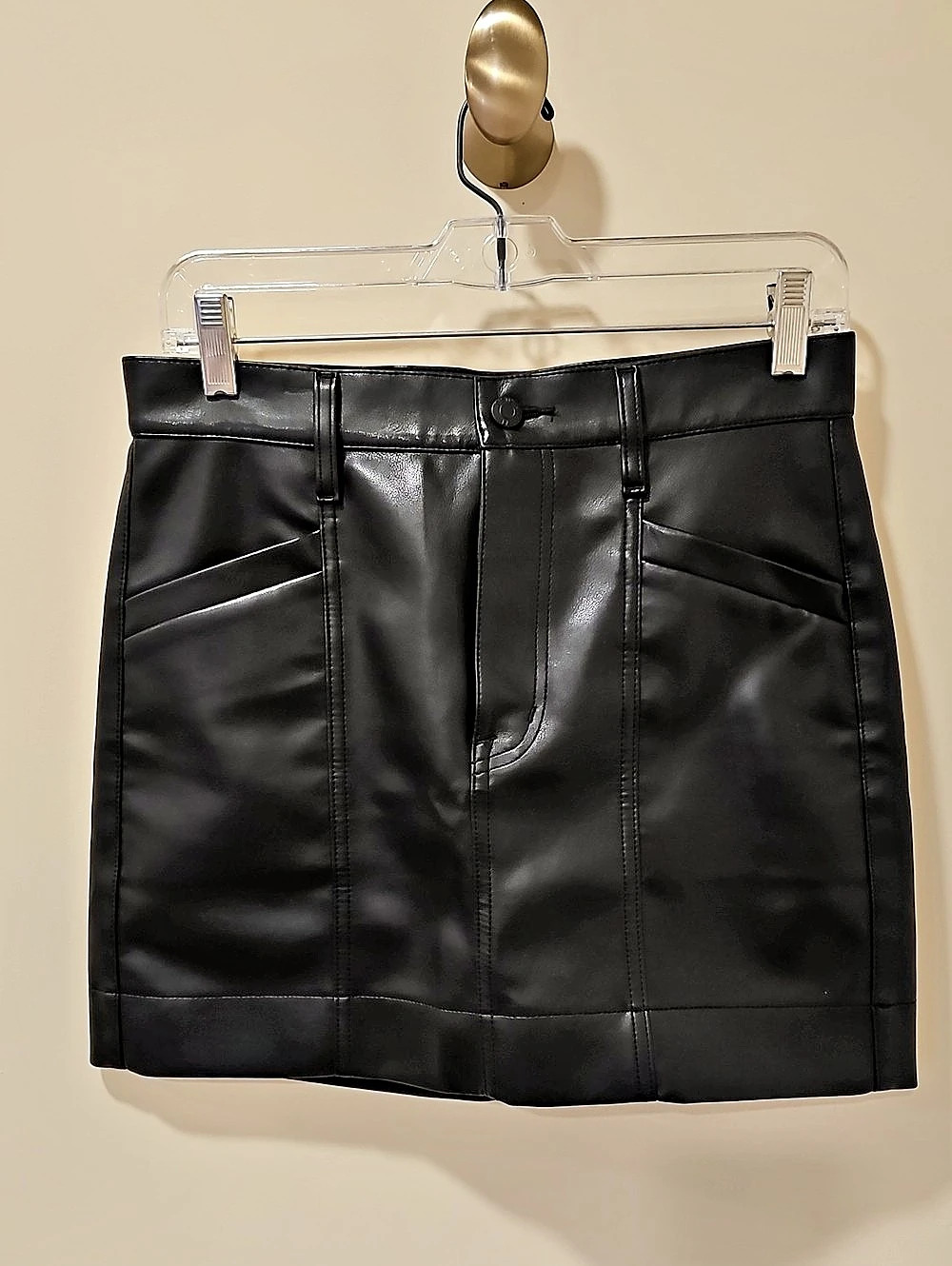 Pistola Tera Faux Leather Mini Skirt; Size 28; Like New